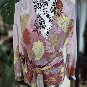 Zara Basic Pink Floral Blouse